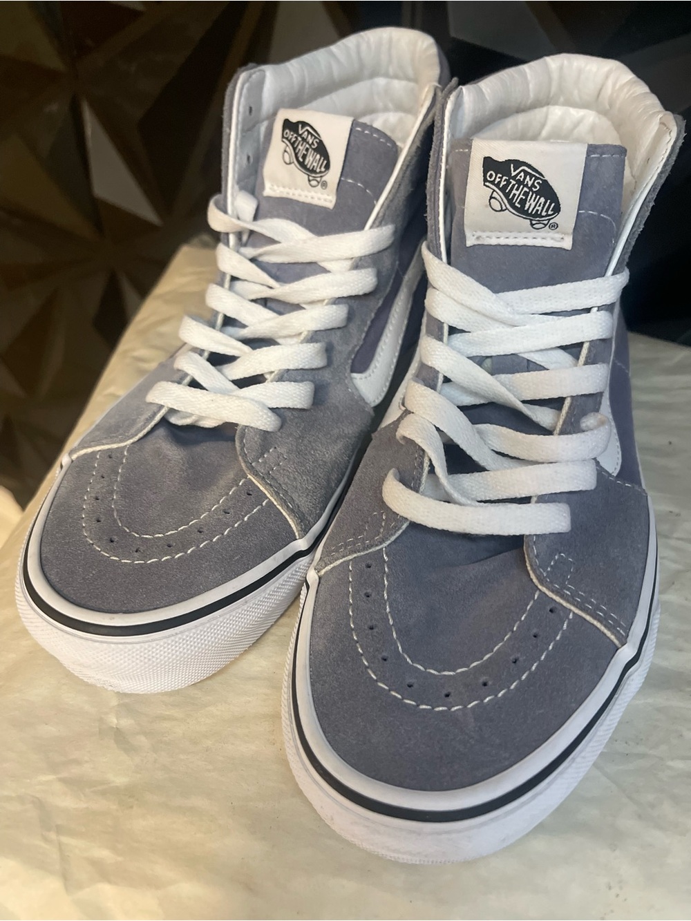 Vans Sk8-Hi Grey Suede High Tops (Men’s 8 / Women’s 9.5)